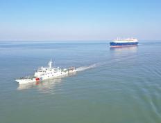 江苏沿海迎来首艘新造LNG气试作业船舶